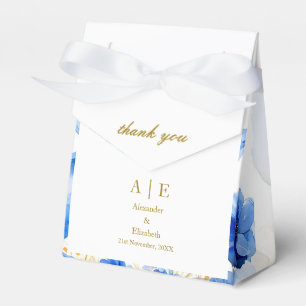 Benutzerdefiniertes Dankeschön Gold Schrift Blau M Geschenkschachtel