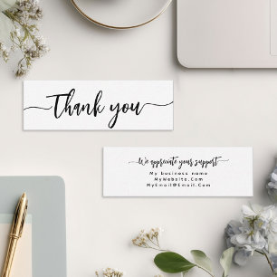 Benutzerdefiniertes Dankeschön Minimalistisch Mode Mini Visitenkarte