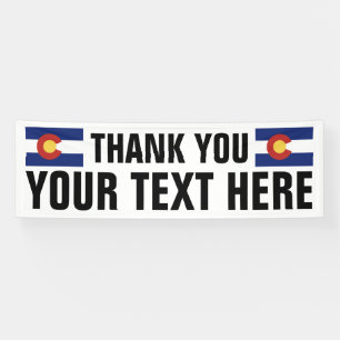 Benutzerdefiniertes Dankeschön-Schild mit Colorado Banner