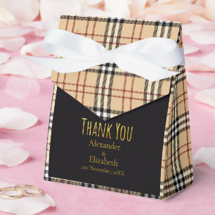 Benutzerdefiniertes Dankeschön schottisches Tartan Geschenkschachtel