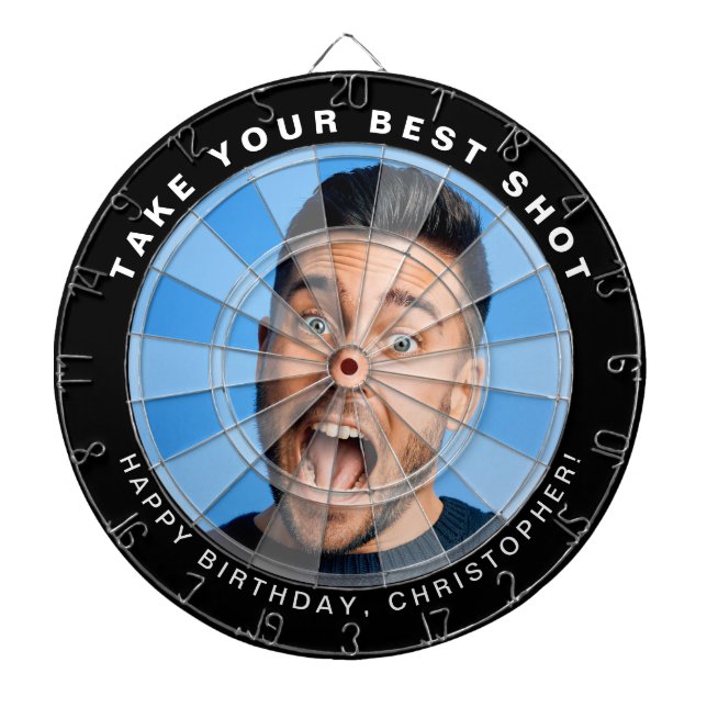 Benutzerdefiniertes Dartboard mit lustigem Gesicht Dartscheibe (vorne)