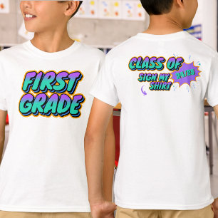 Benutzerdefiniertes Datum erste Stufe Unterschreib T-Shirt