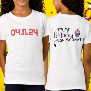 Benutzerdefiniertes Datum Es ist mein Geburtstag M T-Shirt