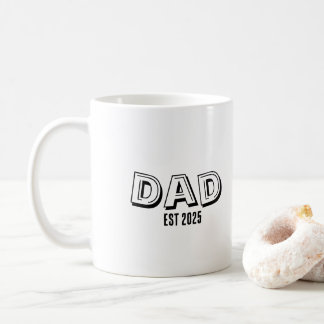 Benutzerdefiniertes Datum Papa Est Modern Minimali Kaffeetasse