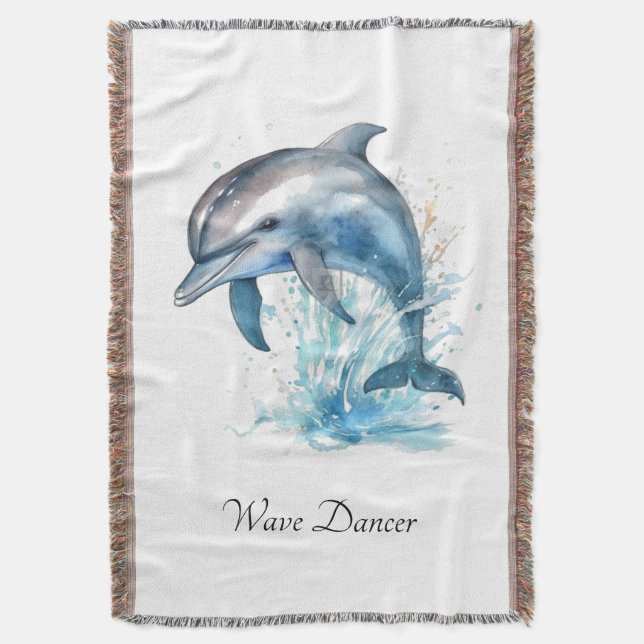 Benutzerdefiniertes Delfin-Küsten-Willkommensgesch Decke (Vorderseite Vertikal)