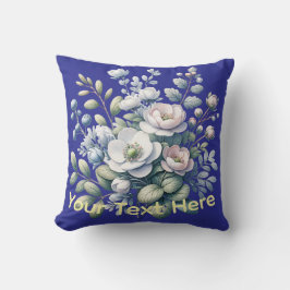 Benutzerdefiniertes Design blau Kissen