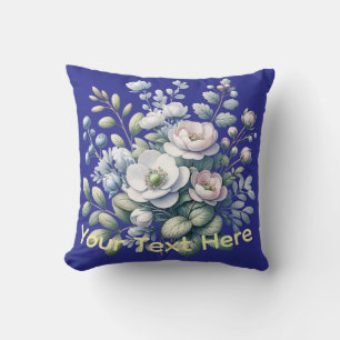 Benutzerdefiniertes Design blau Kissen