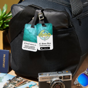 Benutzerdefiniertes Design der Aqua Stone-ID mit L Gepäckanhänger