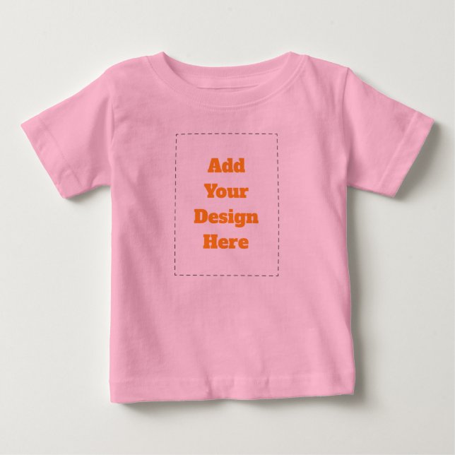 Benutzerdefiniertes Design Foto oder Text hinzufüg Baby T-shirt (Vorderseite)