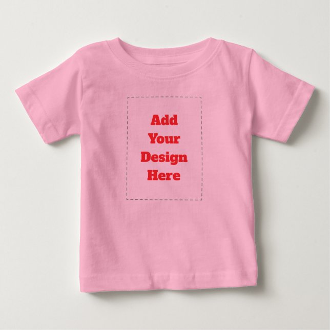 Benutzerdefiniertes Design Foto oder Text hinzufüg Baby T-shirt (Vorderseite)