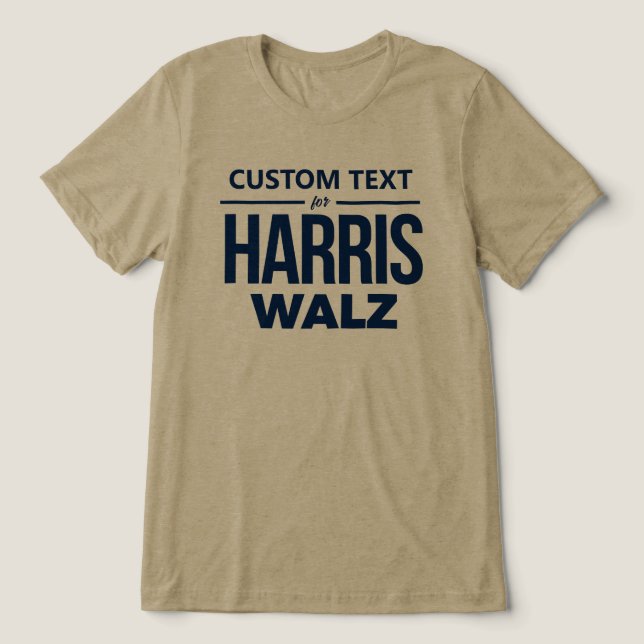 Benutzerdefiniertes Design für Harris Walz Tri-Blend Shirt (Design Vorderseite)