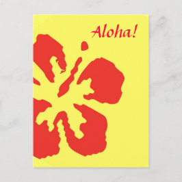 Benutzerdefiniertes Design für Red Hibisken Blume Postkarte