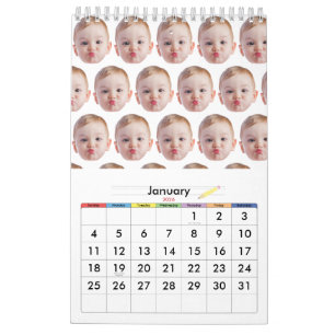 Benutzerdefiniertes Design Gesicht Baby- oder Fami Kalender