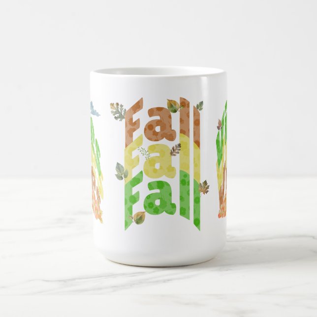Benutzerdefiniertes Design mit drei Side Fall Vibe Kaffeetasse (Mittel)