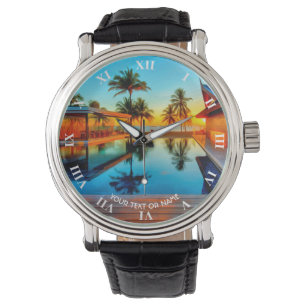 Benutzerdefiniertes Design mit eigenem Text und Ih Armbanduhr