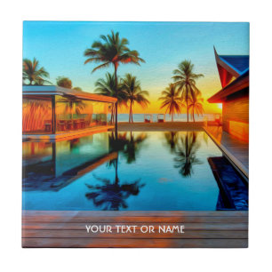 Benutzerdefiniertes Design mit eigenem Text und Ih Fliese