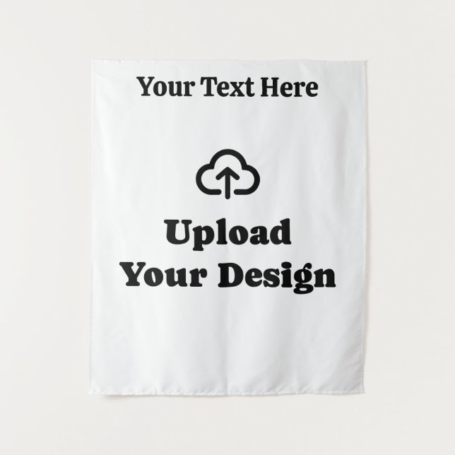 Benutzerdefiniertes Design mit Text Wandteppich (Vorderseite)