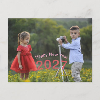 Benutzerdefiniertes Design Neujahrsgeschenke 2027 Feiertagspostkarte