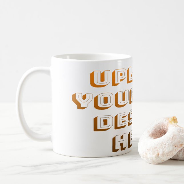 Benutzerdefiniertes Design Produkt hochladen Kaffeetasse (Mit Donut)