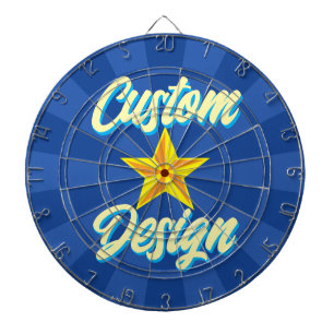 Benutzerdefiniertes Design Ultramarinblau und gelb Dartscheibe