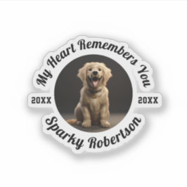 Benutzerdefiniertes Design zur Erinnerung an Hunde Aufkleber