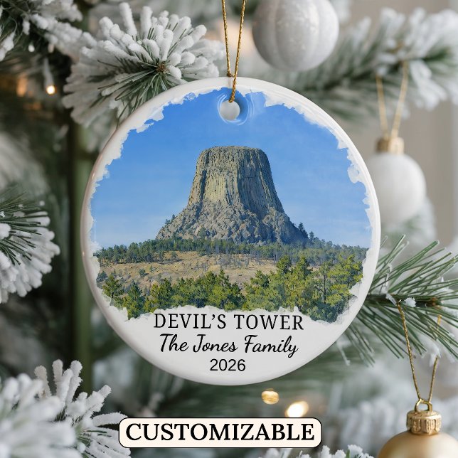 Benutzerdefiniertes Devils-Tower-Nationalmonument, Keramik Ornament (Von Creator hochgeladen)