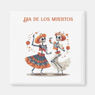 Benutzerdefiniertes Día de los Muertos tanzendes S Magnet