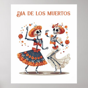 Benutzerdefiniertes Día de los Muertos tanzendes S Poster