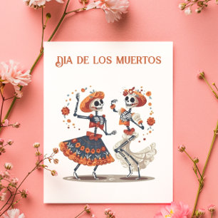 Benutzerdefiniertes Día de los Muertos tanzendes S Postkarte