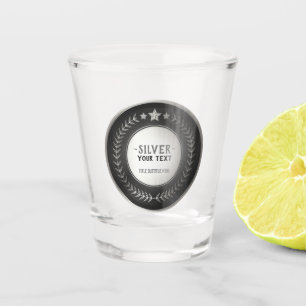 BENUTZERDEFINIERTES DIY-MEDAILLE SILBER Champion E Schnapsglas