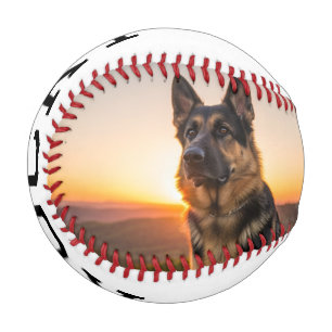 Benutzerdefiniertes Dog-Foto-Baseball mit dem Name Baseball