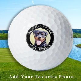 Benutzerdefiniertes DOG Foto Bester VATER per Par Golfball