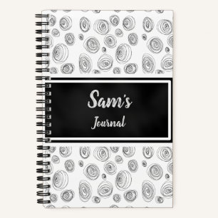 Benutzerdefiniertes Doodle-Swirl-Journal Notizbuch