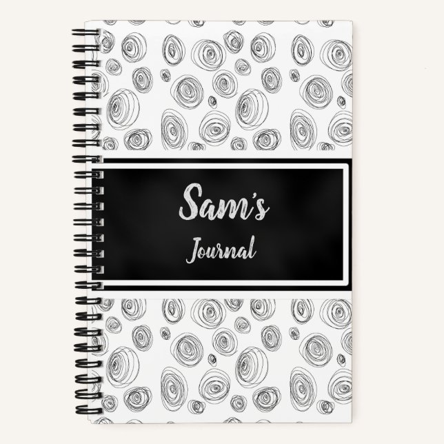 Benutzerdefiniertes Doodle-Swirl-Journal Notizbuch (Vorderseite)