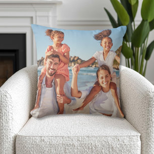 Benutzerdefiniertes doppelseitiges Familienfoto Kissen