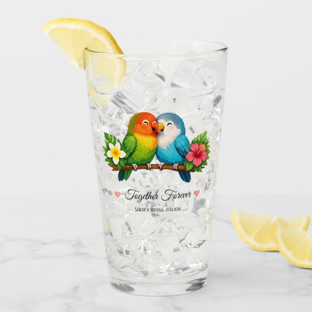 Benutzerdefiniertes doppelseitiges Glas mit Liebes (Vorderseite Ice)
