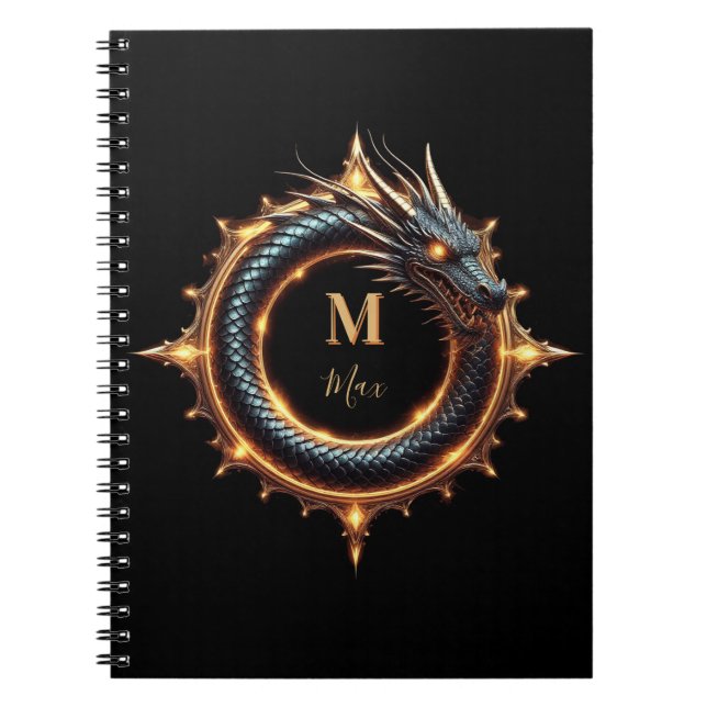 🐉 Benutzerdefiniertes Drachen-Fantasy-Symbol für  Notizblock (Vorderseite)