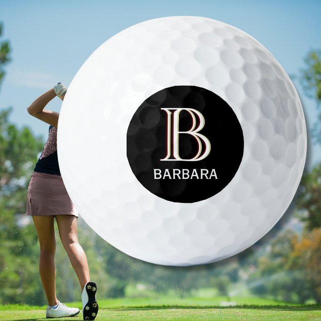 Benutzerdefiniertes dreilagiges Monogramm mit Vorn Golfball (Von Creator hochgeladen)