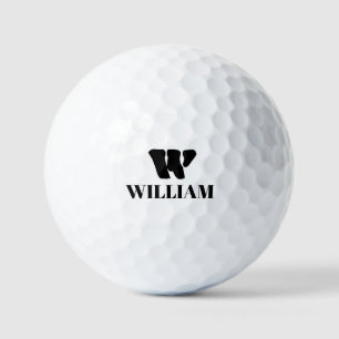 Benutzerdefiniertes dreilagiges Monogramm mit Vorn Golfball