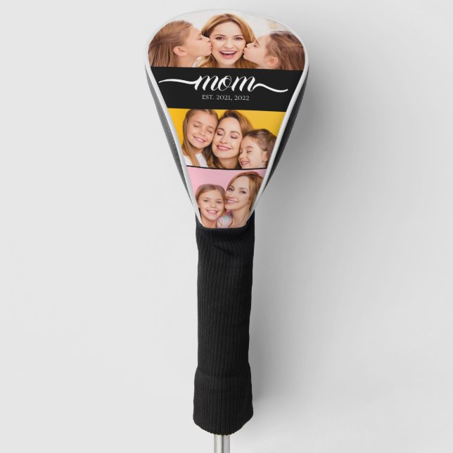 Benutzerdefiniertes Dual-Mutter-Est.-Jahres-Skript Golf Headcover (Vorderseite)