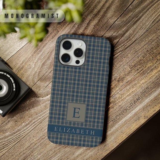 Benutzerdefiniertes dunkelblaues, lichtgraues Must iPhone Hülle (Custom Light Grey Dark Blue Checkered Pattern iPhone Case
)