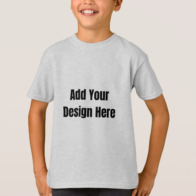 Benutzerdefiniertes dunkelgraues Design Foto oder  T-Shirt (Vorderseite)