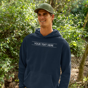Benutzerdefiniertes dunkles Navy Blau Fügen Sie Ih Hoodie