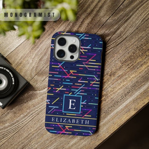 Benutzerdefiniertes dunkles Navyblau abstraktes Mu iPhone 15 Pro Max Hülle