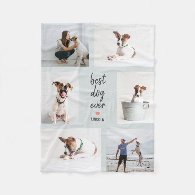 Benutzerdefiniertes, editierbares Farbfoto-Collage Fleecedecke (Vorderseite)