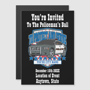 Benutzerdefiniertes Editiergerät eines Polizeiauto Magneteinladung