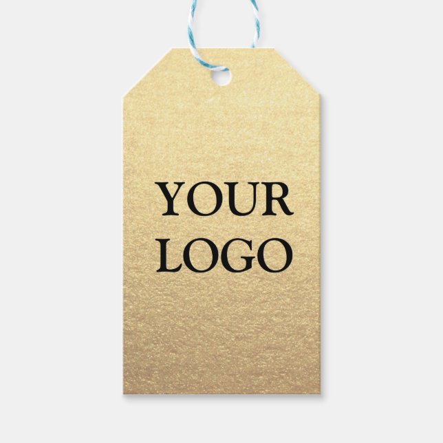 Benutzerdefiniertes einfaches Clean Gold Business  Geschenkanhänger (Vorderseite)