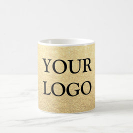 Benutzerdefiniertes einfaches Clean Gold Business  Kaffeetasse