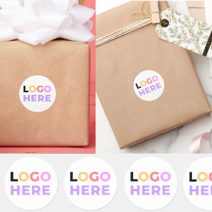 Benutzerdefiniertes einfaches Firmenlogo hier   El Runder Aufkleber