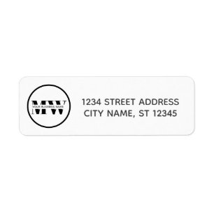 Benutzerdefiniertes einfaches Schwarz-Weiß-Monogra